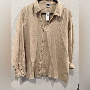 Old Navy Women’s Cotton Loose Button Down Shirt